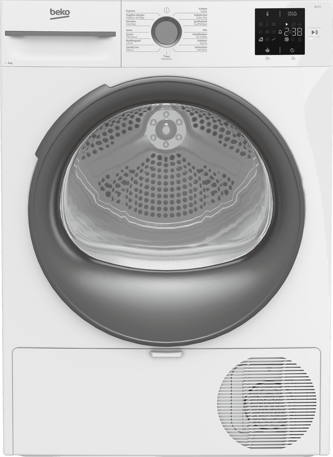 BEKO BM3T3823WMM - Warmtepompdroger - 8 kg - 64 dB - Energielabel D — afbeelding 1