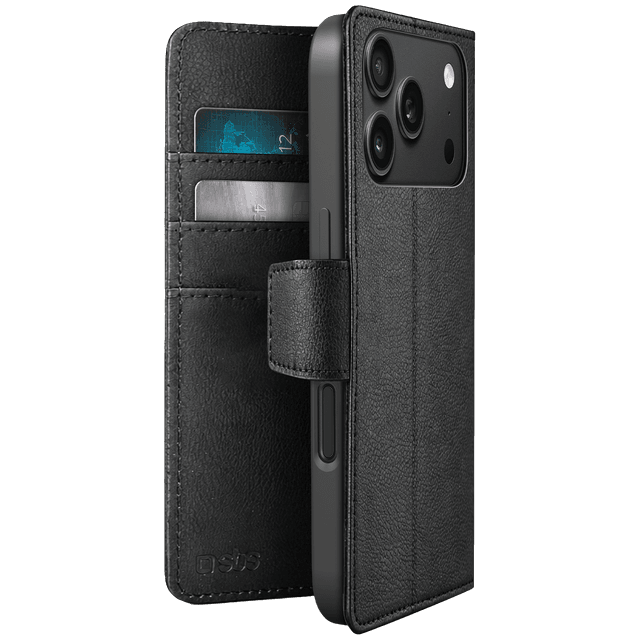 SBS Wallet Classic Telefoonhoesje voor Apple iPhone 18 Pro Zwart