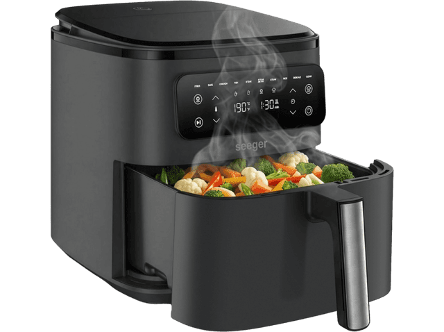 Seeger Steamfry Sgr1007bk - Airfryer Met Stoomfunctie Zwart 7 L