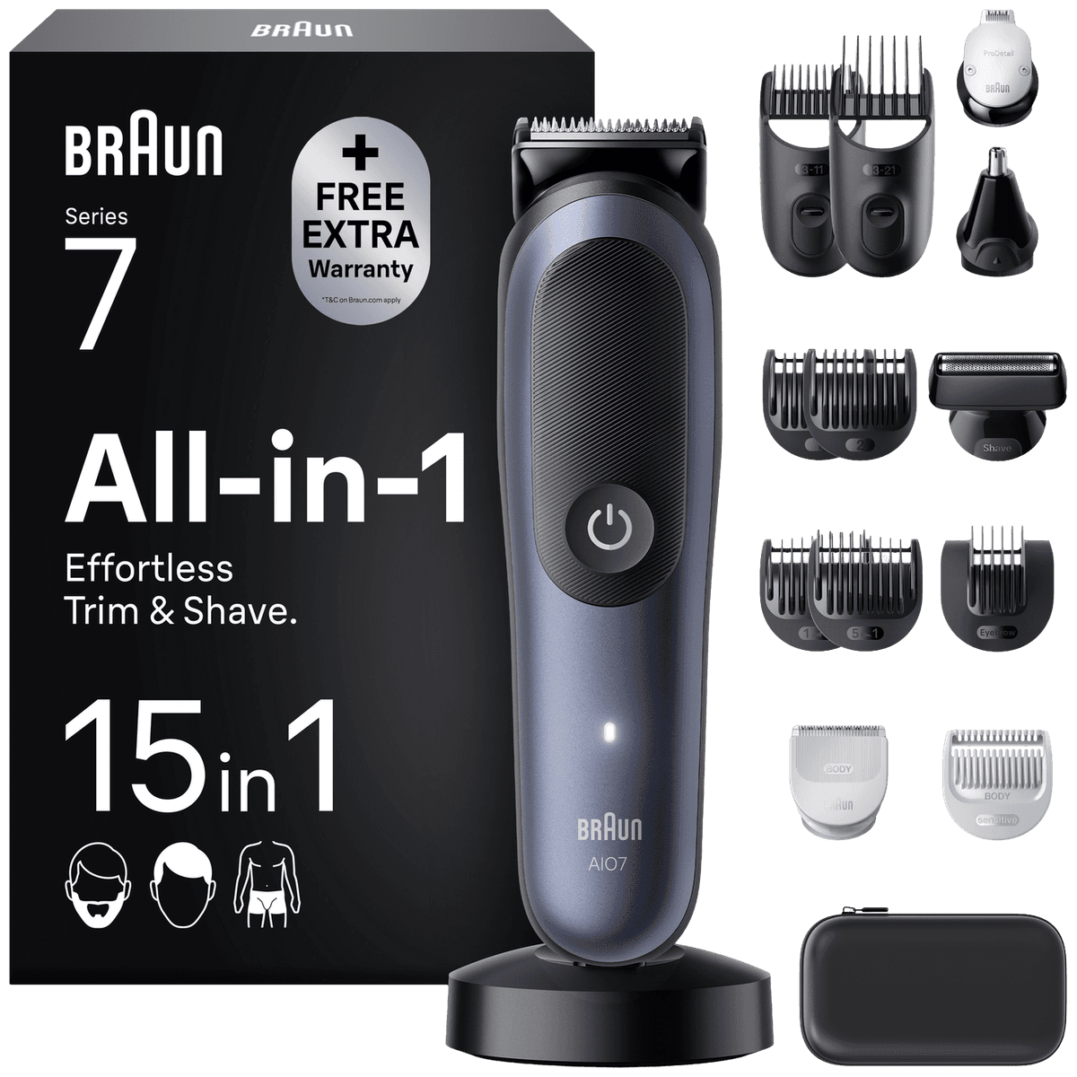 BRAUN All-in-One, 15in1, AIO7580 Multigroomer Blauw — afbeelding 1
