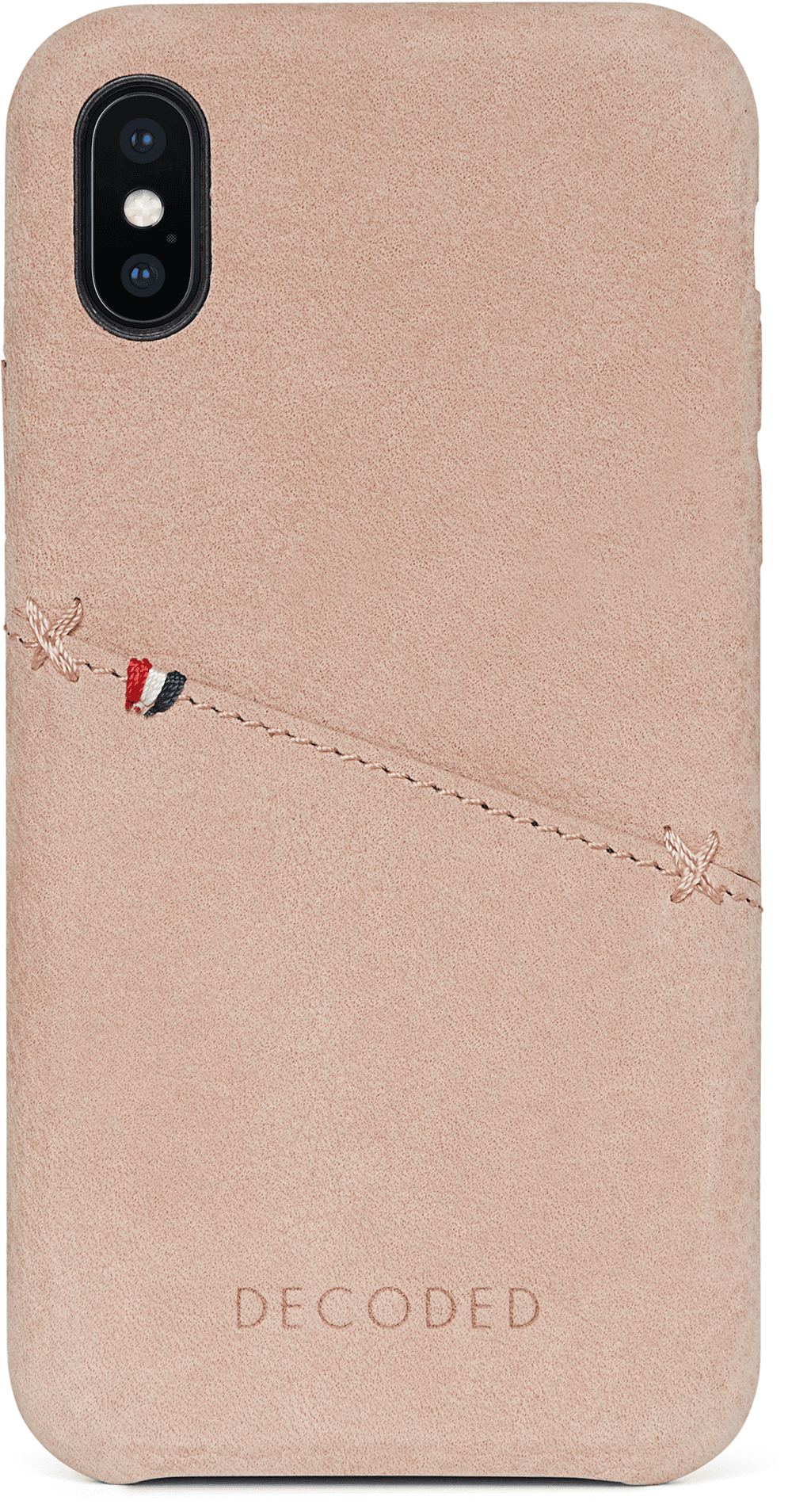 DECODED Leren Backcover voor iPhone Xs/X Roze — afbeelding 1
