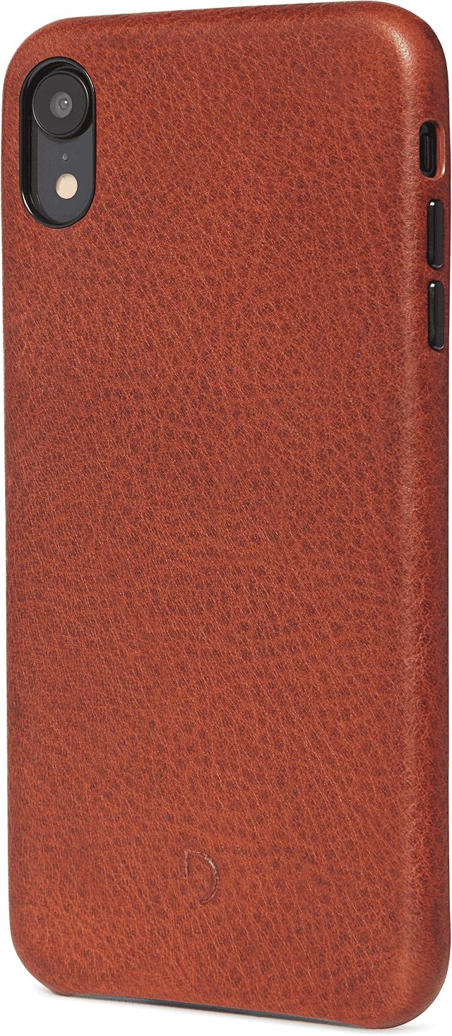 DECODED Leren Backcover voor iPhone Xr Bruin