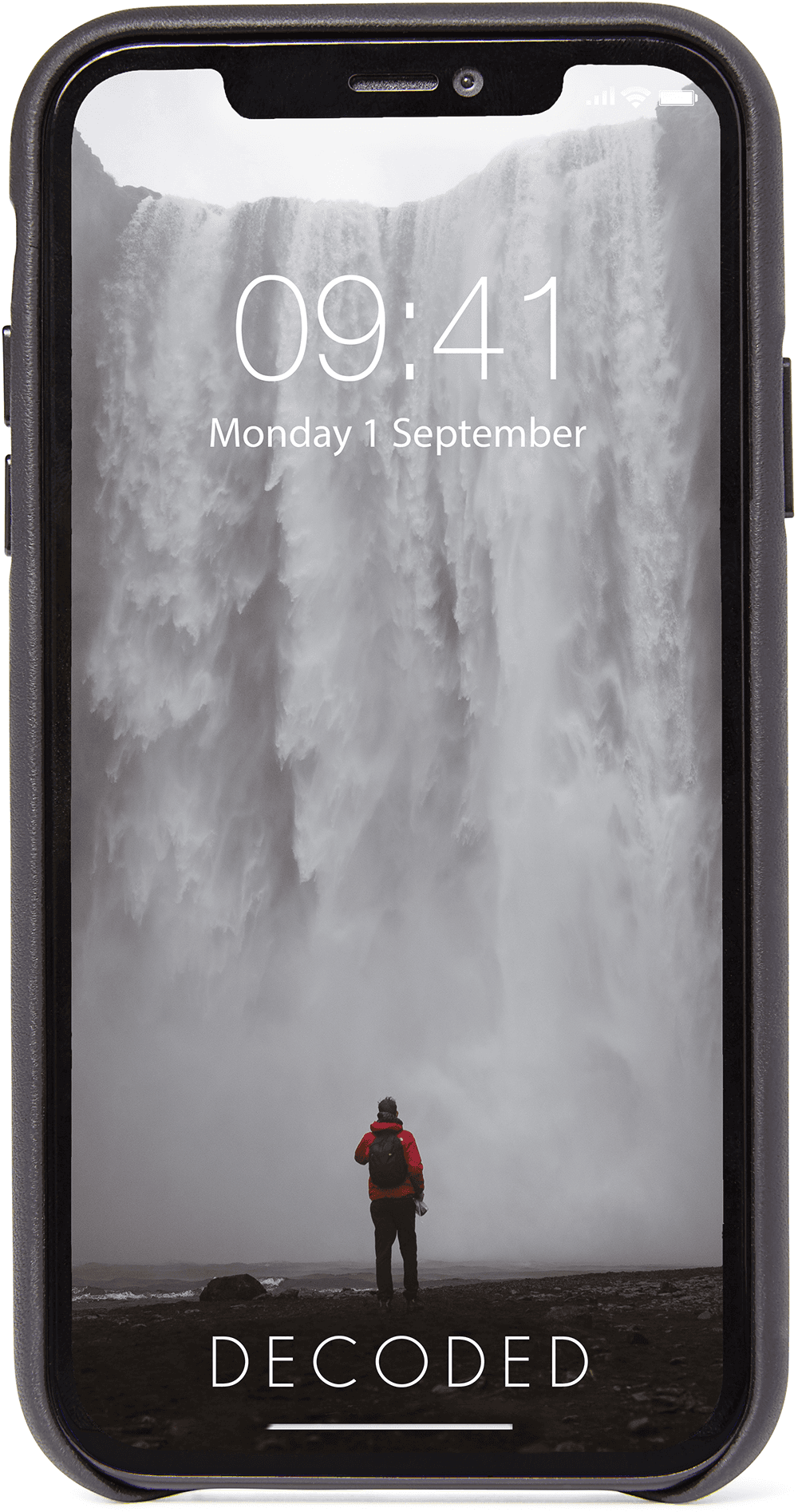 DECODED Leren Backcover  iPhone 11 Pro Max Zwart — afbeelding 1