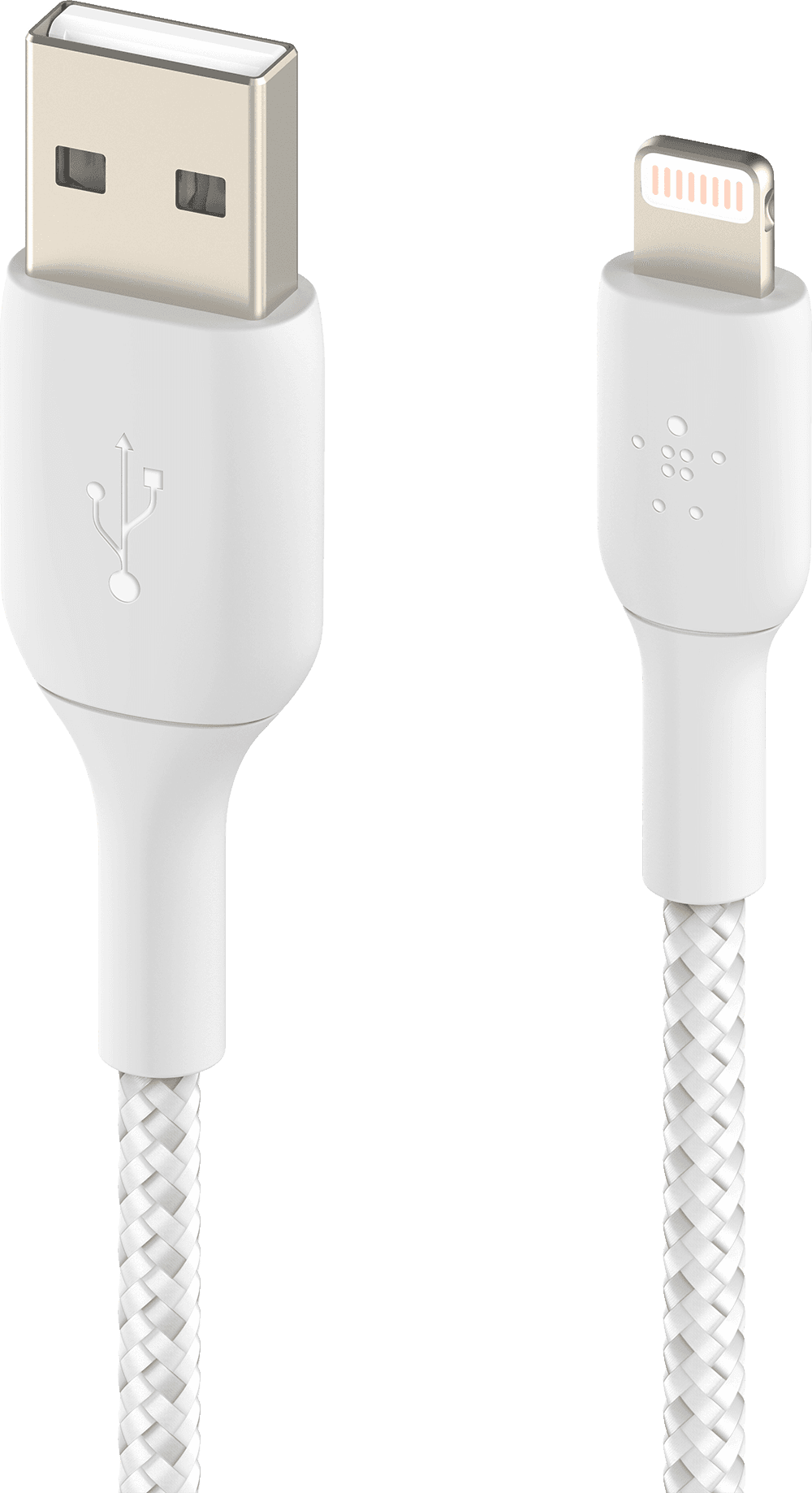 BELKIN Braided USB-A-naar-Lightning 2 Meter Wit — afbeelding 1