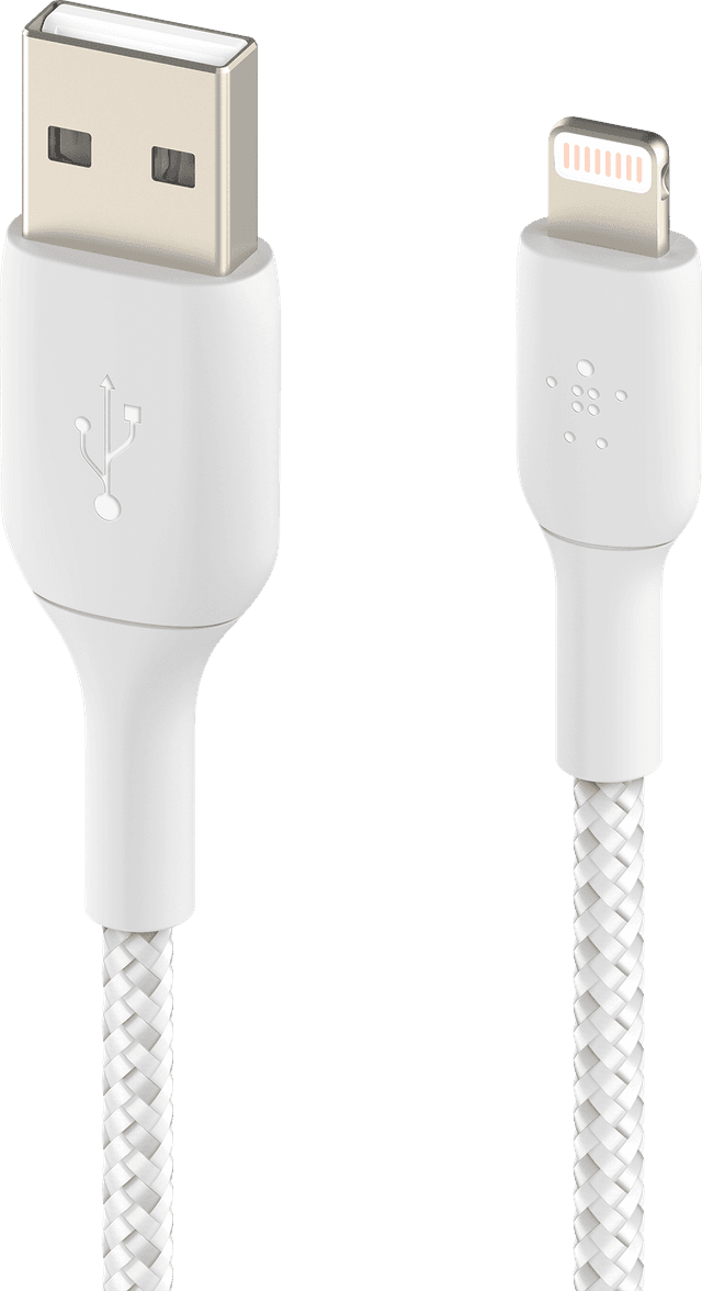 BELKIN Braided USB-A-naar-Lightning 2 Meter Wit