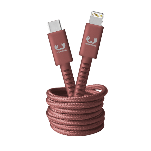 FRESH 'N REBEL USB-C-naar-Lightning 2m Safari Red