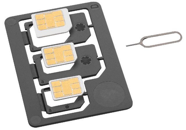 ISY ISA 1400 Triple Sim Kaartadapter Zwart