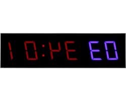 Fitness Wandklok met Stopwatch, Countdown en Interval Timer - LED Klok voor Training met Afstandsbediening AC110~240V (EU Plug)