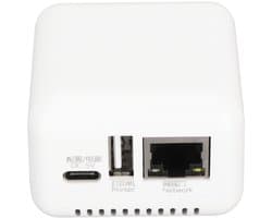 Store_8 - Draadloze Printserver - Compacte Plug-and-Play USB-printserver - Ondersteunt Afdrukken - Meerdere Interfaces - Geschikt voor PC - EU-stekker