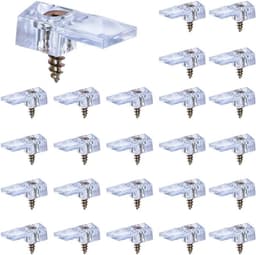 Transparante Glashouders Clips - 25 Stuks voor Spiegels, Glazen Planken en Kastdeuren met Schroeven (3.5 x 16 mm) — thumbnail 5