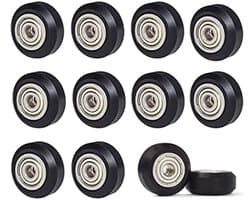 Verpakking van 12 POM riempulley's, 625zz, plastic lineaire lagerpulley, passieve ronde wielen compatibel met 3D-printers, serie Creality Ender 3, Ender 5, CR-10, CR-10 S, verpakking van 12