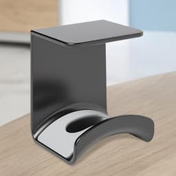 Wandhouder Hoofdtelefoon - Hoofdtelefoonhaak - Ruimte Optimaliseren - Zelfklevende Montage - 7.6 x 6.5 x 5.5 cm - Zwart — thumbnail 4