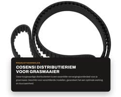 Dailygoods- Distributieriem Vervanging 20 mm - Compatibel met Countax - Compatibel met Westwood - Rubber - Omkeerbaar Tractor Maaidek - Zwart - Grasmaaierriem