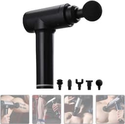 Massagepistool - Spierontspanning Tool - Herstel na sport - 30 snelheden - 5 opzetstukken - Zwart — thumbnail 1