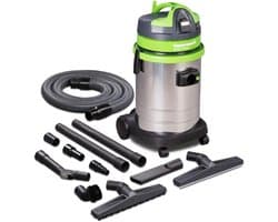 Nat-/droogzuiger - Industriële stofzuiger - Werkplaats schoonhouden - Automatische inschakeling - 15 Kilogram - Groen — afbeelding 1