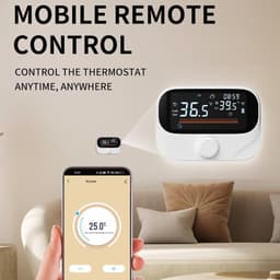 Slimme Thermostaat - App Bediening - Energie Besparen - Dubbele Stroomvoorziening - 300m Bereik - Wit — thumbnail 4