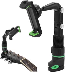 Multifunctionele Telefoonhouder voor Muzikanten, Verstelbare Klem met Picks en Doek, Geschikt voor Instrumenten, Muziekstandaards en Bladmuziek Lezen — thumbnail 1