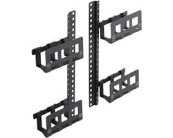 Houder voor apparaten - Opbergrek tv - Apparatuur organiseren - Met 4 rekken - 16 cm breed - Zwart