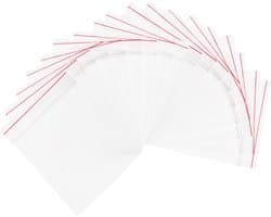 Pack van 500 stuks 8x6 cm heldere plastic zakjes met rits, 0.05 mm dik, ideaal voor opslag en verpakking