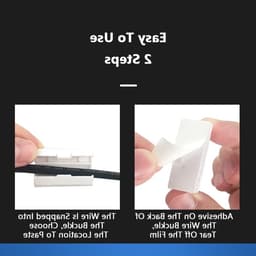 20 Stuks Zelfklevende Kabelclips voor Kabelbeheer, Organisatie van Draden, Ronde Houder voor Thuis en Kantoor — thumbnail 3