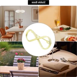 20 Stuks Mini Tafelnummerhouders in 8-Vorm, Metalen Kaarthouders voor Bruiloften, Feesten en Evenementen — thumbnail 4