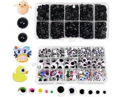 Diverse Maten Ronde Poppenogen - DIY Hars Platte Achterkant Cabochons voor Beren en Poppenmaken, Zwart