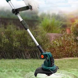 Handgrasmaaier - Tuinmaaier - Gazon Onderhoud - Oplaadbaar - 4 kg - Grijs — thumbnail 1