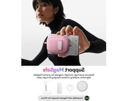 Beschermende Hoes voor AirPods 4 met MagSafe Ondersteuning, Telefoonhouder Functie en Carabiner Haak - Paarse Kleur, Ideaal voor Reizen en Dagelijks Gebruik