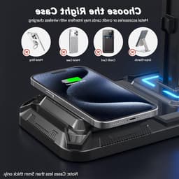 Hoofdtelefoonstandaard met Draaibare Controllerhouder, Draadloos Opladen, 9 Lichtstanden en 2 USB Poorten - Ideaal voor Gaming Accessoires en Bureau Organisatie — thumbnail 2