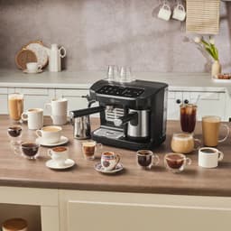 Karaca Hatir Perfetto - Espresso- en Turkse Koffiemachine INOX – 20 Bar – 1900W – Melkopschuimer – 1,8L Waterreservoir — thumbnail 2