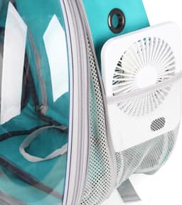 KZQ Mini Ventilator Voor Huisdierendrager Rugzak En Luchtkoepel Rugzak - Geschikt Voor Katten En Honden - Goedgekeurd Voor Vliegreizen - Voor Reizen Wandelen En Buiten - Wit — thumbnail 4