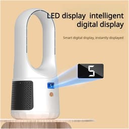 Bladloze Ventilator Home Bladloze Ventilator Desktop Draadloze Circulatieventilator Sproeibevochtiging Bladloze Ventilator Met Hoge Windsnelheid Gebruiksvriendelijk(Black) — thumbnail 4