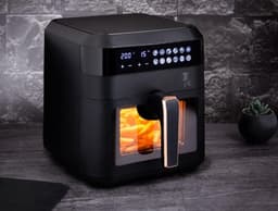 Heteluchtfriteuse - Airfryer Keuken - Gezond Bakken - Zichtbaar Bakvenster - 63 Liter - Zwart — thumbnail 2