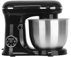 Keukenmixer - Voedselmixer Chef - Bakken en Koken - Kantelkopontwerp - 5.5L Kom - Zwart met LCD
