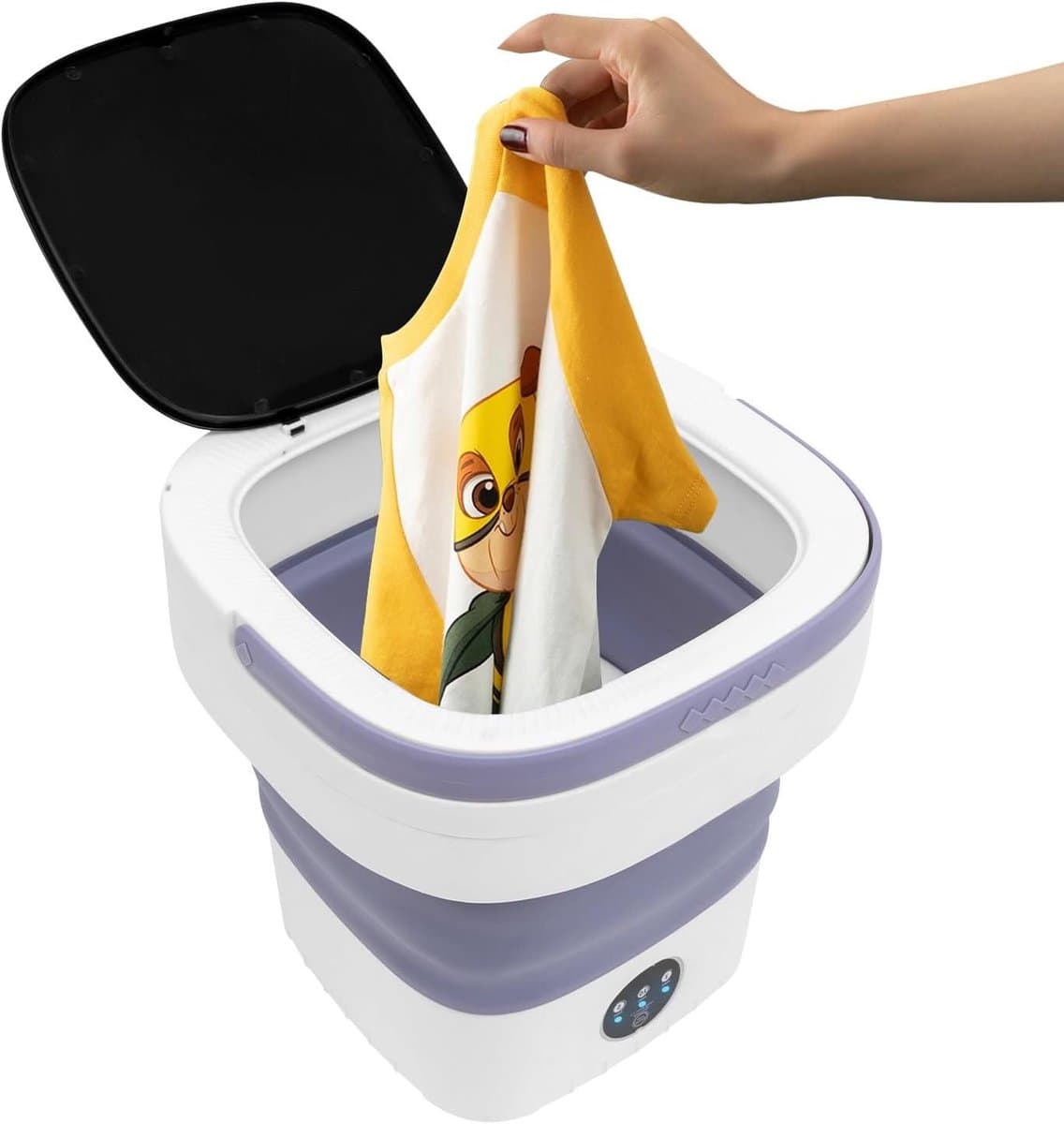 Mini Wasmachine met Centrifuge - Voor Kleine Wasgoed - Meerdere Programma's - kledingwas — afbeelding 1