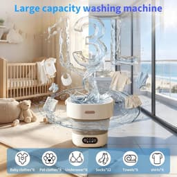 Mini Wasmachine met Centrifuge - Voor Kleine Wasgoed - Meerdere Programma's - wasoplossing — thumbnail 3