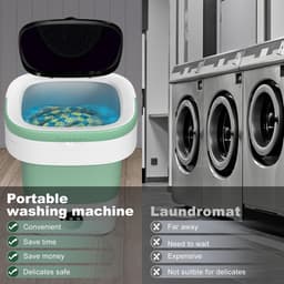 Mini Wasmachine met Centrifuge - Voor Kleine Wasgoed - Meerdere Programma's - compact — thumbnail 2