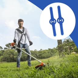 Vervangingssnijder Grastrimmer - Reservemessen Set - Gazon Onderhoud - Stevig ABS Hars - 100 Stuks - Blauw — thumbnail 2