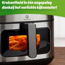 Nutrilovers NUTRI-FRYER Heteluchtfriteuse, roestvrij staal, XXL, 8 liter, 2000 W, roestvrij staal met led-touch-display, Double Heating technologie, kijkvenster, vetarme friet, friteuse zonder olie [Energieklasse A+++] — thumbnail 5