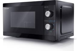Magnetron met Grill - Compacte Oven - Snel Maaltijden Bereiden - 5 Vermogensstanden - 20 Liter Inhoud - Zwart — thumbnail 2