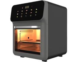 Heteluchtfriteuse Oven - Broodrooster Frituur - Gezonde Maaltijden - 15 Liter Capaciteit - 32 x 34 x 32 cm - Zwart