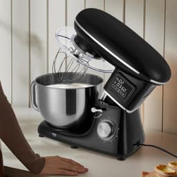 Keukenmachine - Deegmachine Mixer - Bakken en Mixen - Krachtige 1500W motor - 6.5 Liter kom - Zwart — thumbnail 5