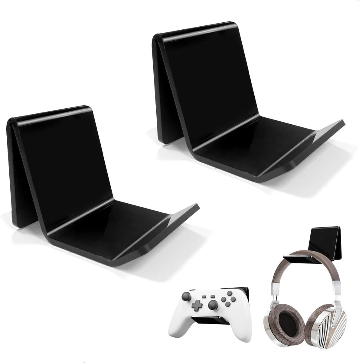Multifunctionele hoofdtelefoonhouder voor gaming, bureauaccessoires en desktoporganizers, geschikt voor de meeste hoofdtelefoons — afbeelding 1