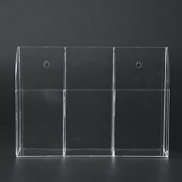 Transparante Acryl Houder voor Afstandsbediening - Muurbevestiging, Opberging en Organisatie voor TV, Airco en Meer (3 Vakken) — thumbnail 1