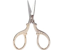 Kleine Stoffenschaar van RVS voor Borduren, Haken, Naaiwerk en Papercrafts in Roze Goud