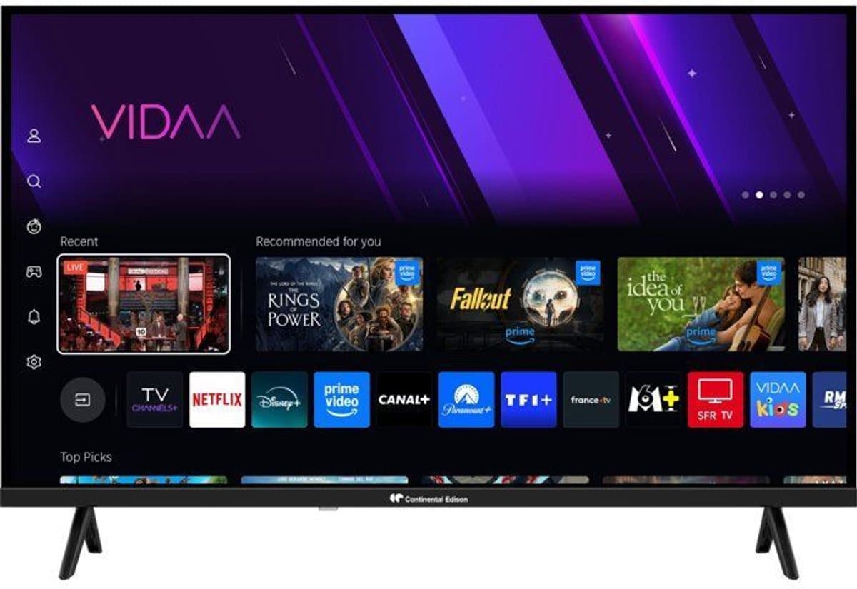 CONTINENTAL EDISON - CELED32SVHD26B6 - 32'' (80 cm) LED HD TV - SMART VIDEO - 2xHDMI - 2xUSB — afbeelding 1