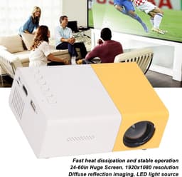 Dailygoods - Dailygoody - 1080P Mini LED Videoprojector - Compacte projector - Ideaal voor thuisbioscoop - 24-60 Inch - Geschikt voor smartphone, DVD en lapto — thumbnail 2