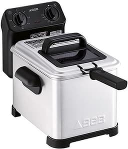 Friteuse - Frituurpan - Lekker Frituren - Krachtige 2400 Watt - 4 Liter - RVS Zwart — thumbnail 2