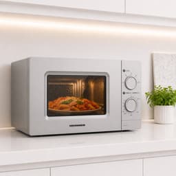 Heinner HMW-MD20MSL Solo Magnetron Vrijstaand 20 Liter - 700W met 5 Vermogensstanden - Ontdooifunctie & Timer 35 Min - Mechanische Bediening - Zilver — thumbnail 6