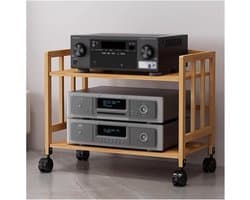 Audio Componenten Rek - Opbergkast Media - Thuis Entertainment - Open Ventilatie Ontwerp - Breedte 80cm